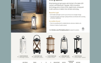 Kichler Portable LED Lantern with Bluetooth® Speaker