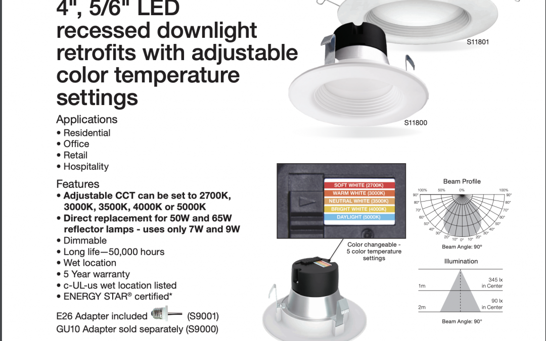 SATCO Product Information S11800 & S11801 LED Retrofit CCT Control