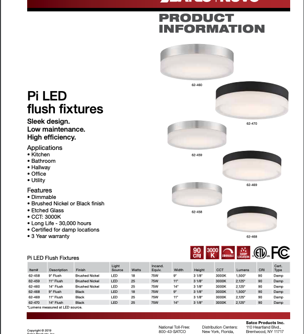 SATCO Pi Flush Fixture