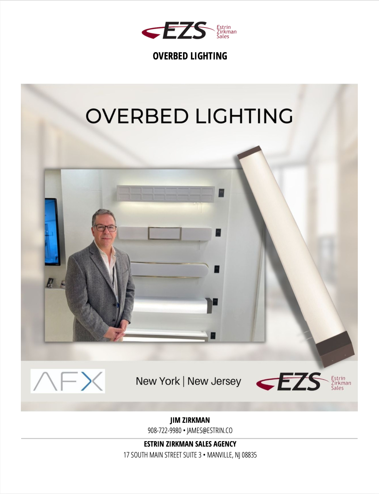 Estrin Zirkman overbed lighting catalog